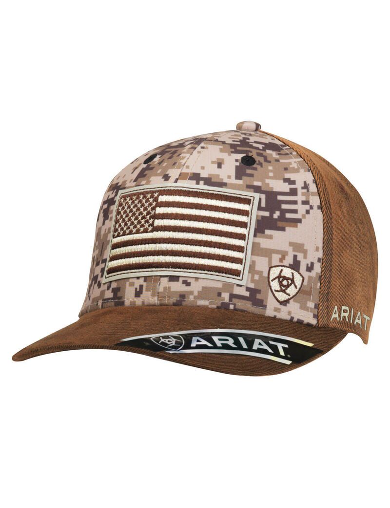 Gorras Ariat Patriot Snapback Marrom | GFX651973