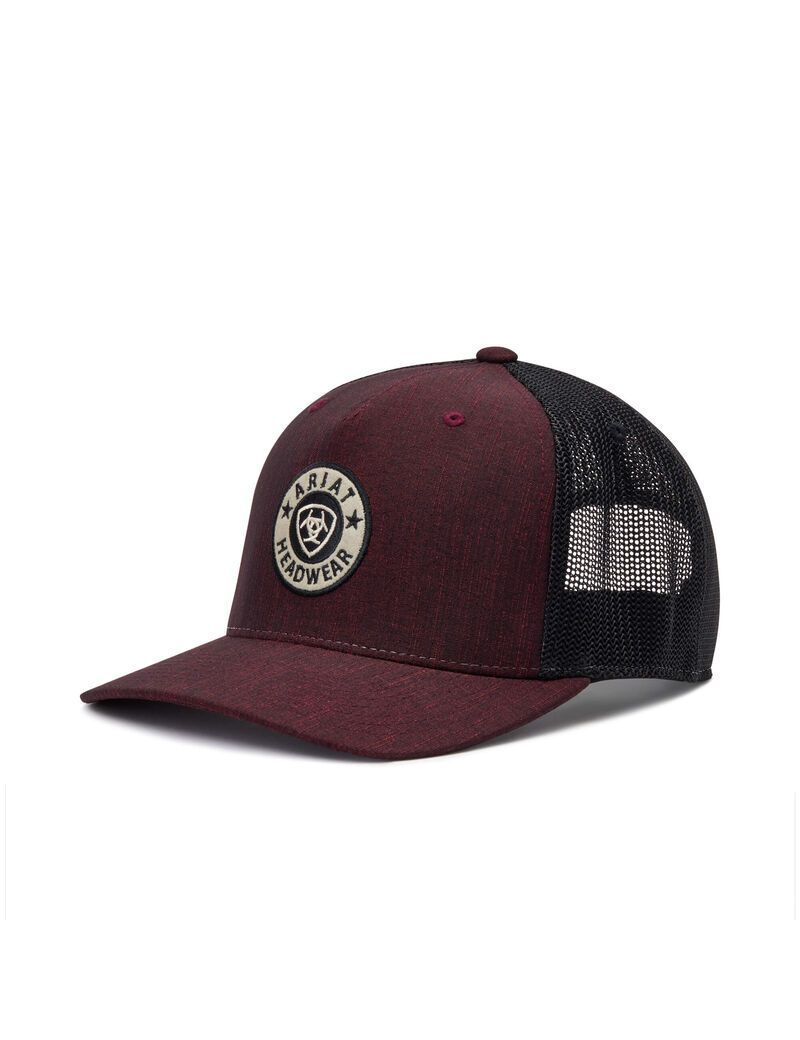 Gorras Ariat Round logo patch Vino | MGU738601