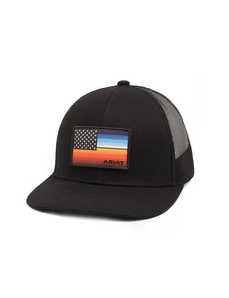 Gorras Ariat Serape Flag Negros | RPX805936