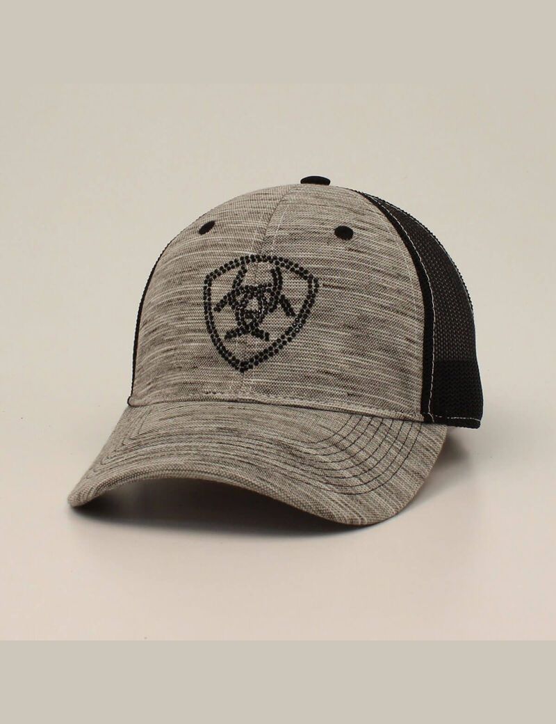 Gorras Ariat Shield embossed logo Grises | QAV390857