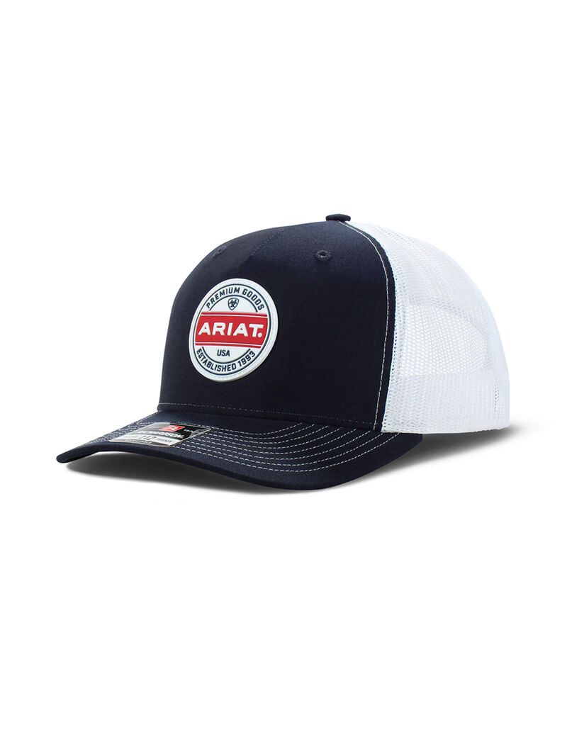 Gorras Ariat premium goods round patch Azul Marino | TVB397564