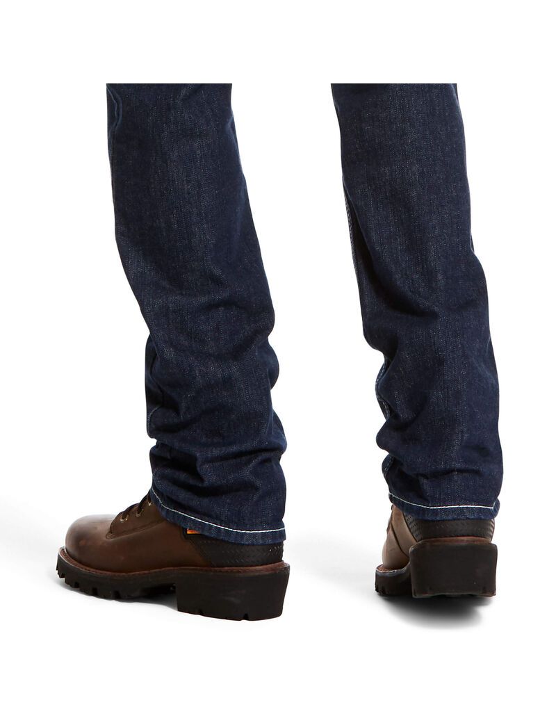 Jeans Ariat FR M4 Relaxed DuraStretch Lineup Stackable Directo Leg Plateadas | VHK587914