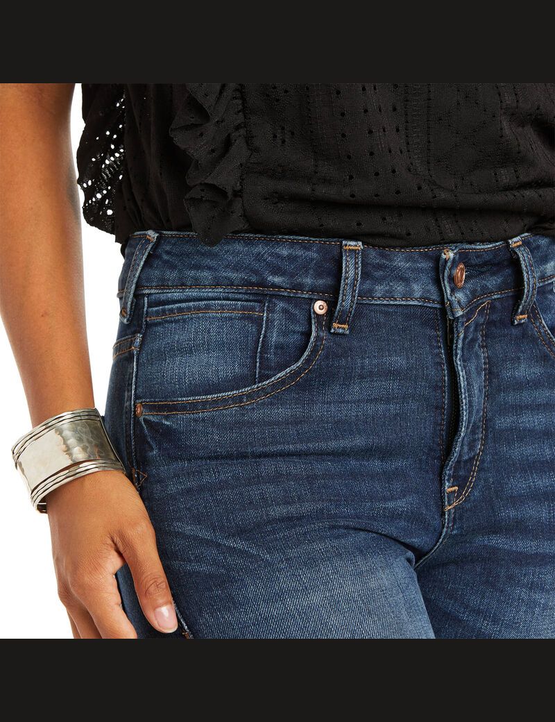 Jeans Ariat Premium High Rise Directo Crop Azules Azules | MSL319480