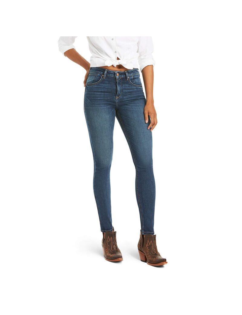 Jeans Ariat Premium High Rise Flaco Stretch Azules | QNW916820