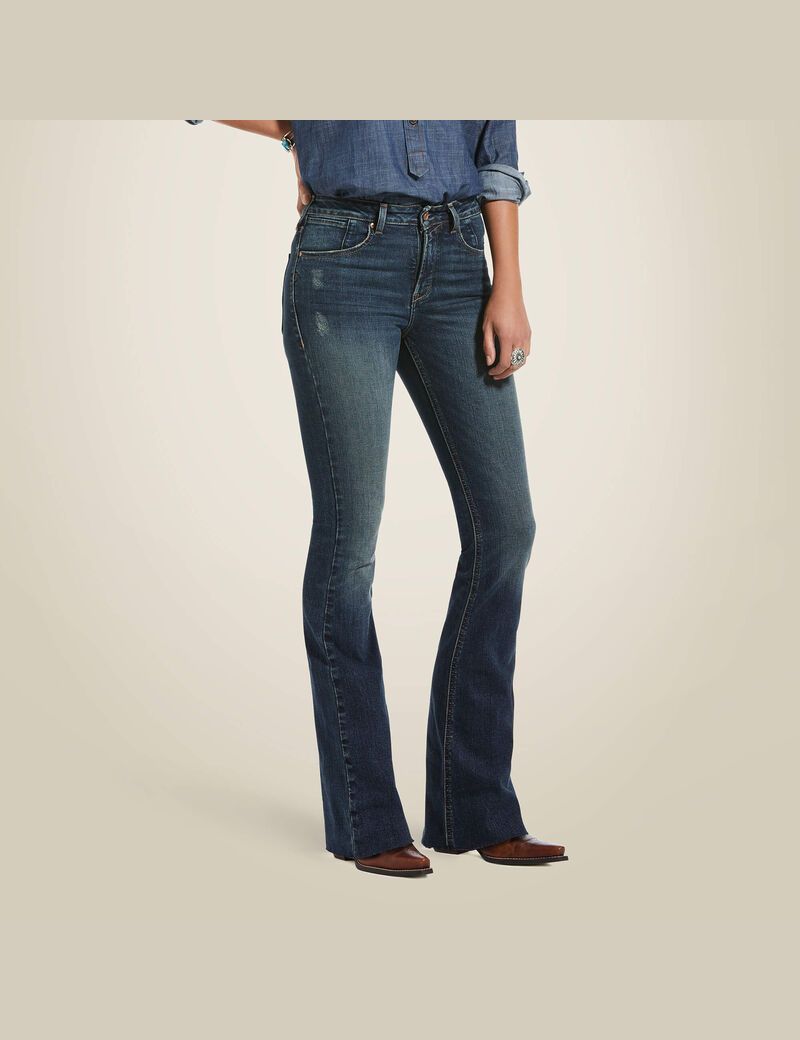 Jeans Ariat Premium High Rise Flare Azules | YOB049385