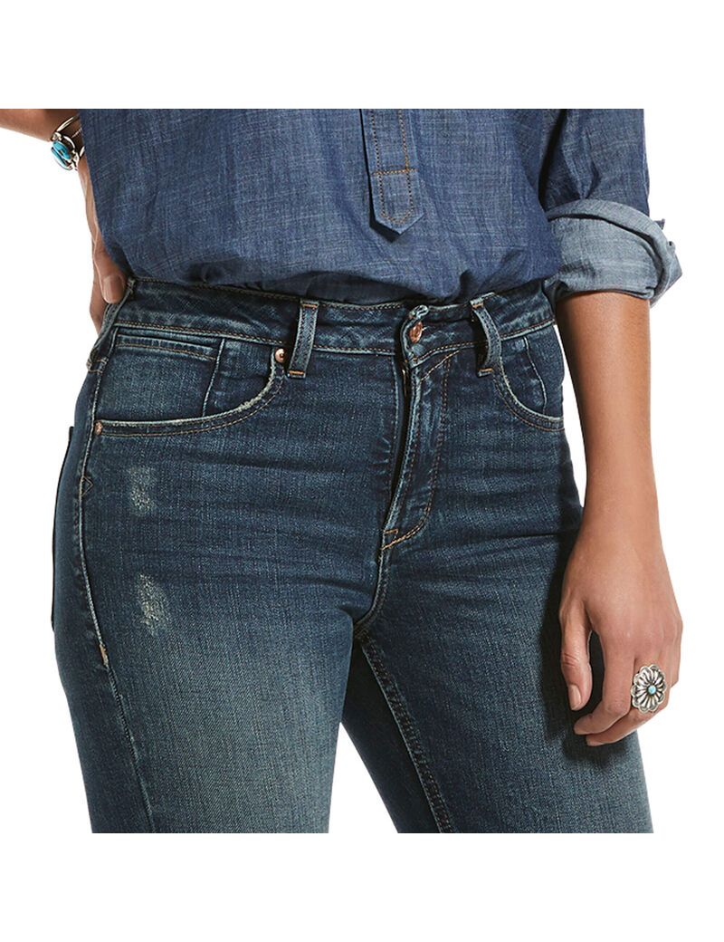 Jeans Ariat Premium High Rise Flare Azules | YOB049385