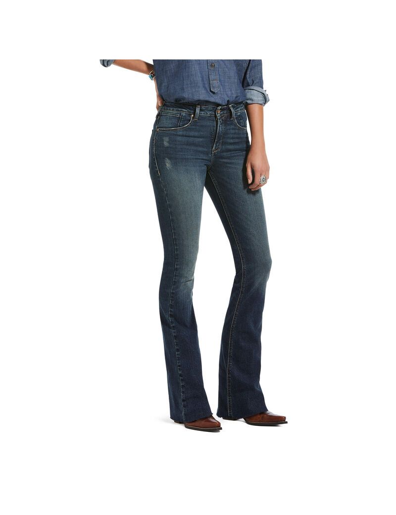 Jeans Ariat Premium High Rise Flare Azules | YOB049385