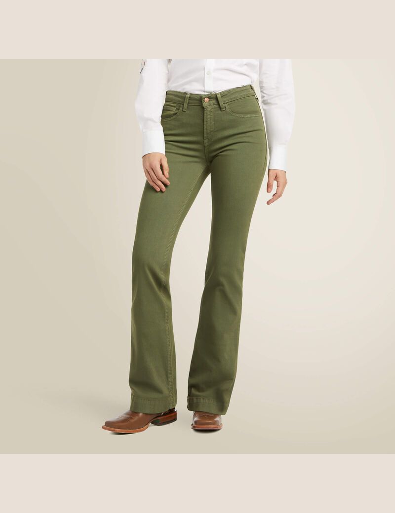 Jeans Ariat Slim Trouser Ella Anchos Leg Verdes | KHB519207