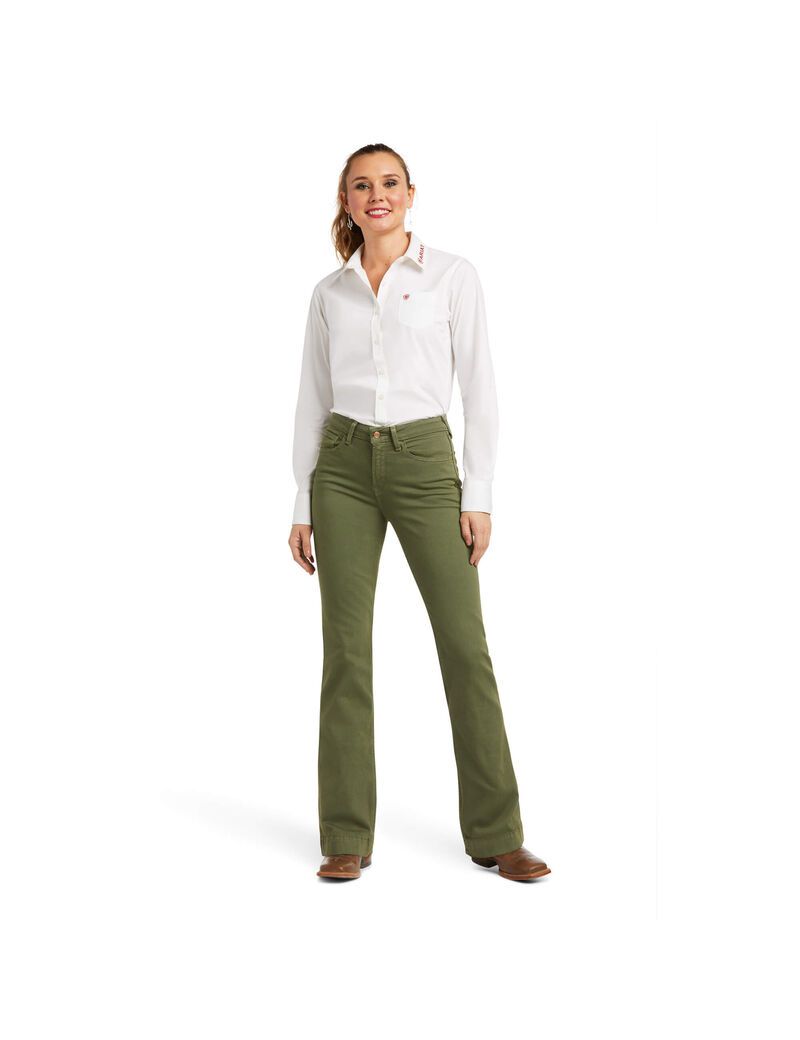 Jeans Ariat Slim Trouser Ella Anchos Leg Verdes | KHB519207