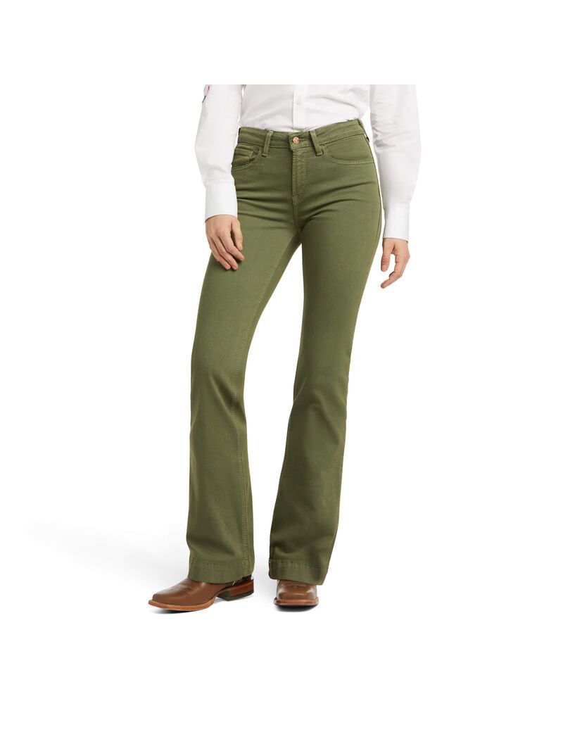 Jeans Ariat Slim Trouser Ella Anchos Leg Verdes | KHB519207