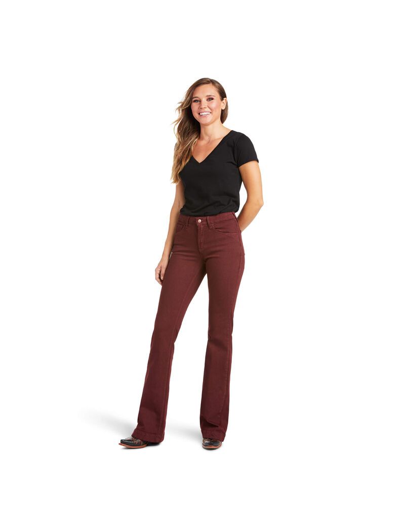 Jeans Ariat Slim Trouser Ella Anchos Leg Rosas | TLC291874