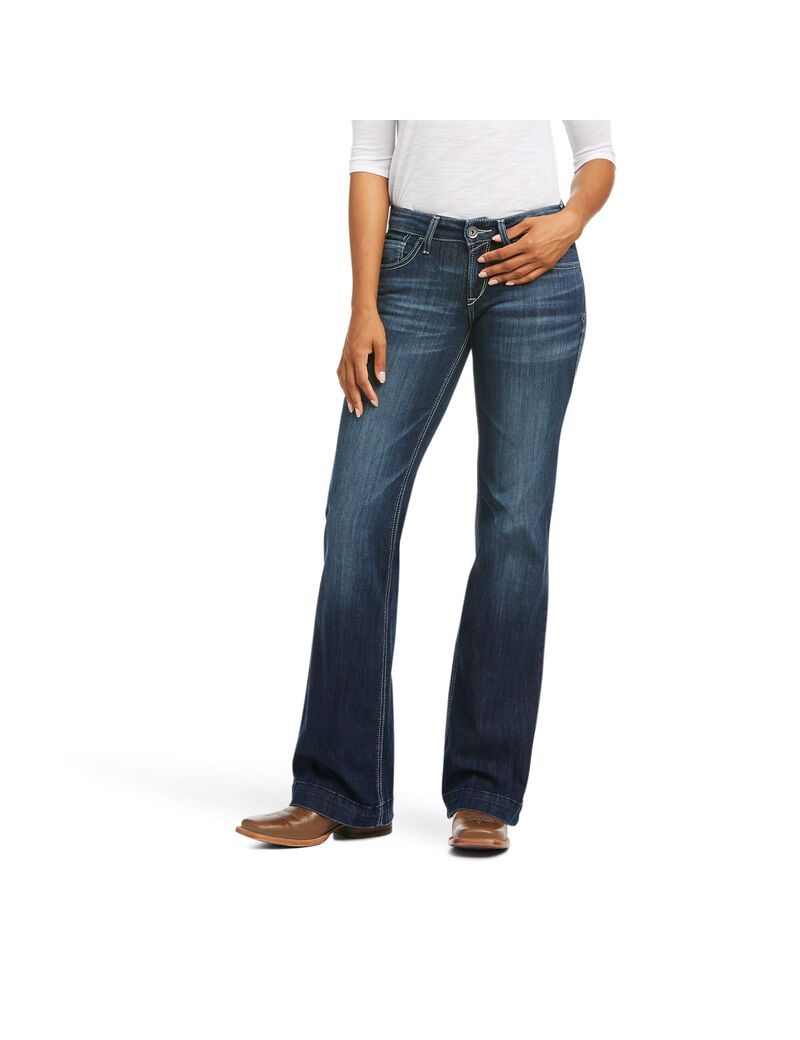 Jeans Ariat Trouser Mid Rise Melanie Anchos Leg Multicolor | XVA490516