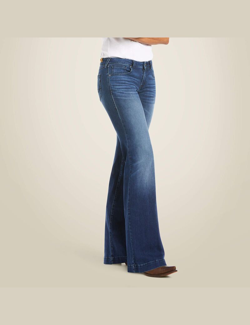 Jeans Ariat Trouser Mid Rise Stretch Kelsea Anchos Leg Multicolor | OSG365714