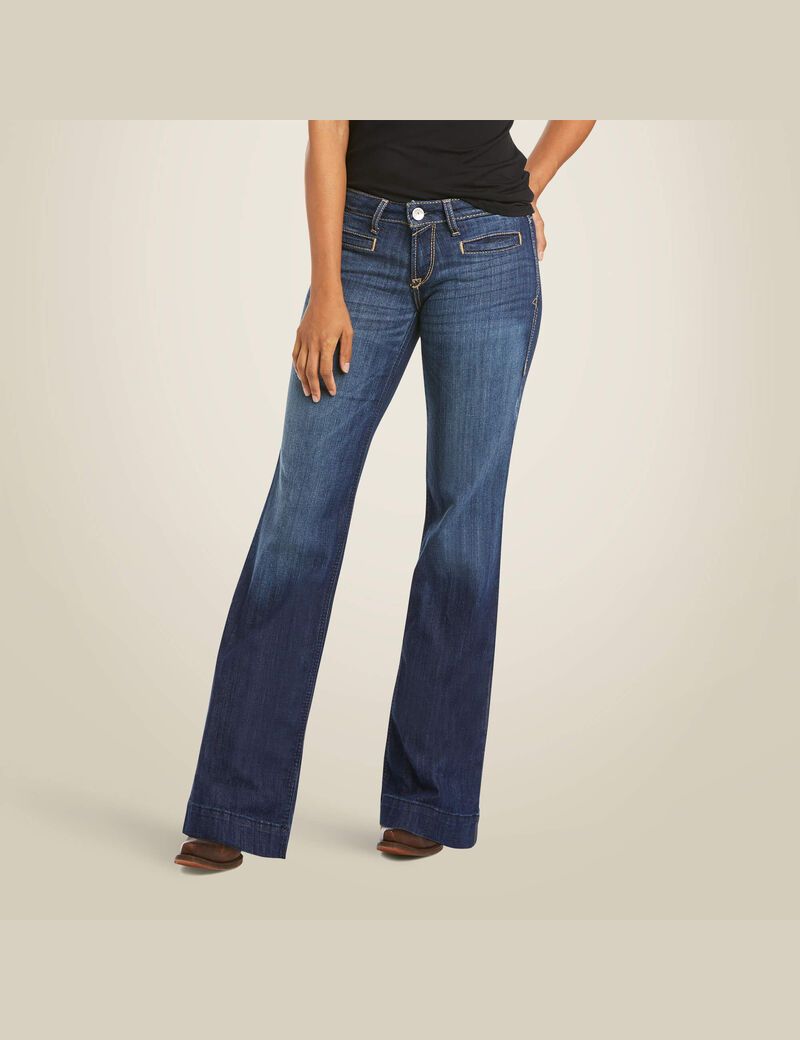 Jeans Ariat Trouser Mid Rise Stretch Lucy Anchos Leg Multicolor | HGE543621