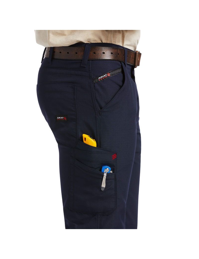 Pantalones Ariat FR M5 Directo DuraLight Ripstop Stackable Directo Leg Azul Marino | CLG469137