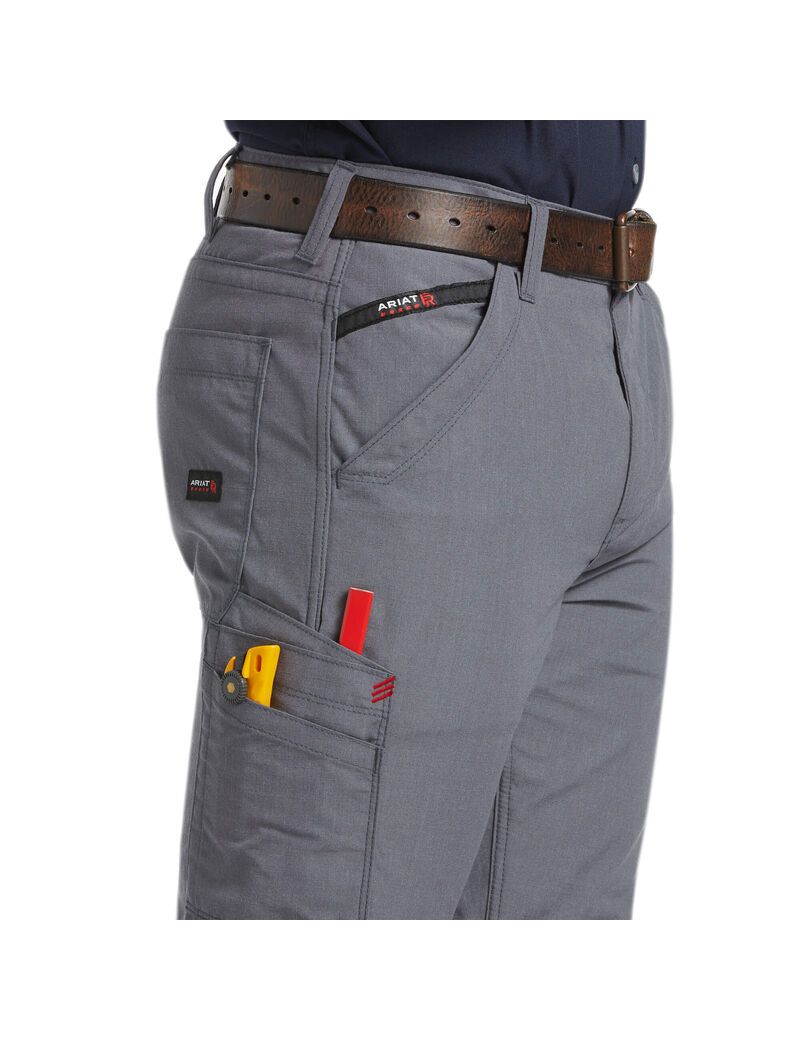 Pantalones Ariat FR M5 Directo DuraLight Ripstop Stackable Directo Leg Grises | JFL319025