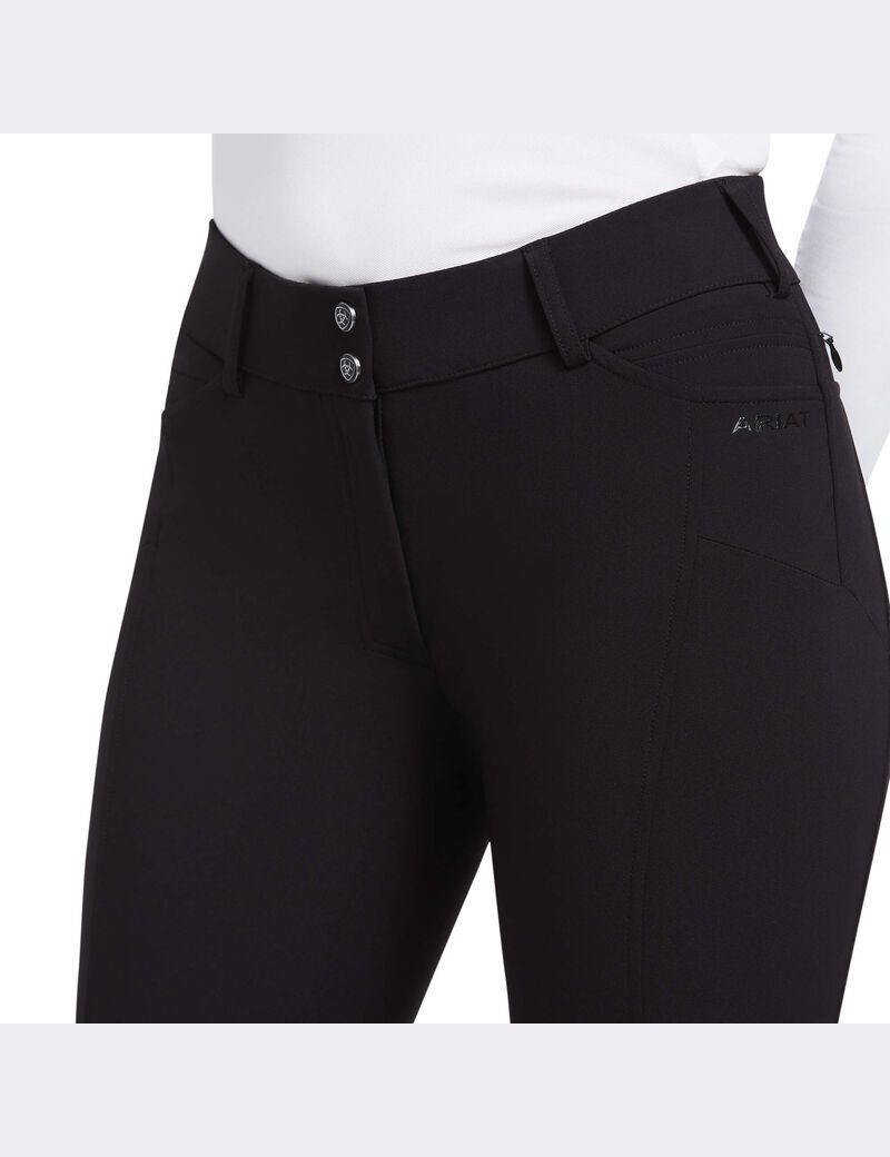 Pantalones Ariat Prelude Knee Patch Breech Negros | LQA325608