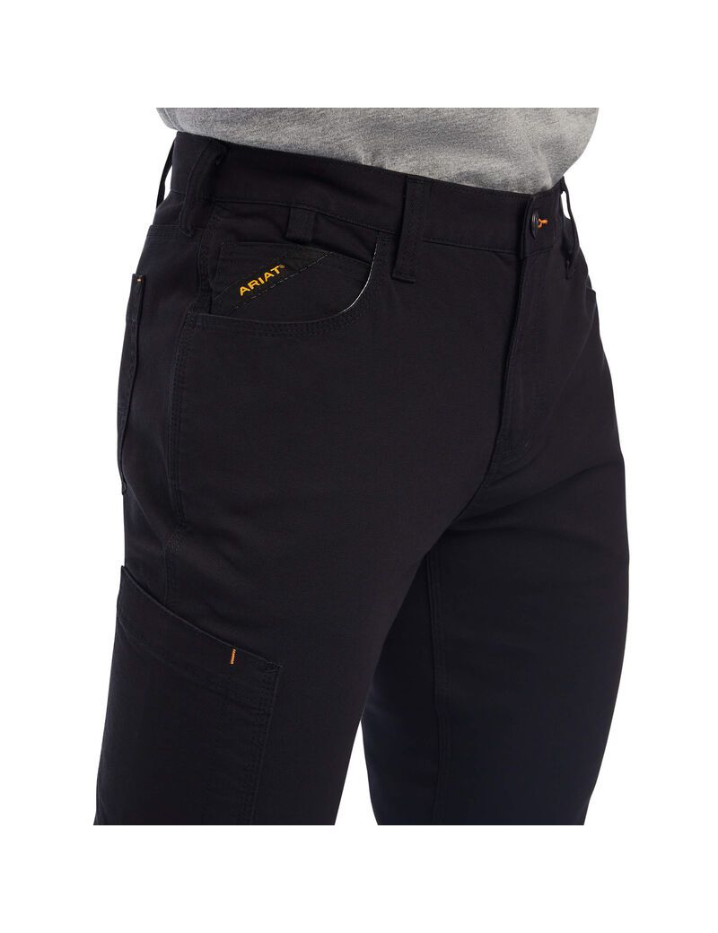 Pantalones Ariat Rebar M7 DuraStretch Made Tough Directo Negros | LBG059164