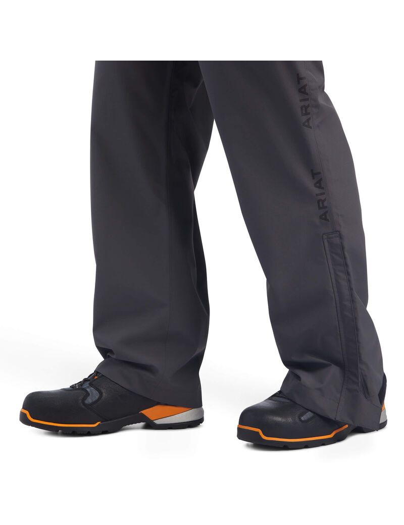 Pantalones Ariat Rebar Stormshell Impermeables Grises | YRU580194