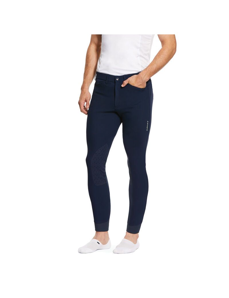 Pantalones Ariat Tri Factor Grip Knee Patch Breech Azul Marino | DEM570493