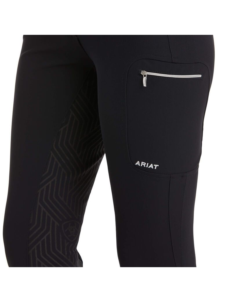 Pantalones Ariat Triton Grip Full Seat Breech Negros | WSH248936