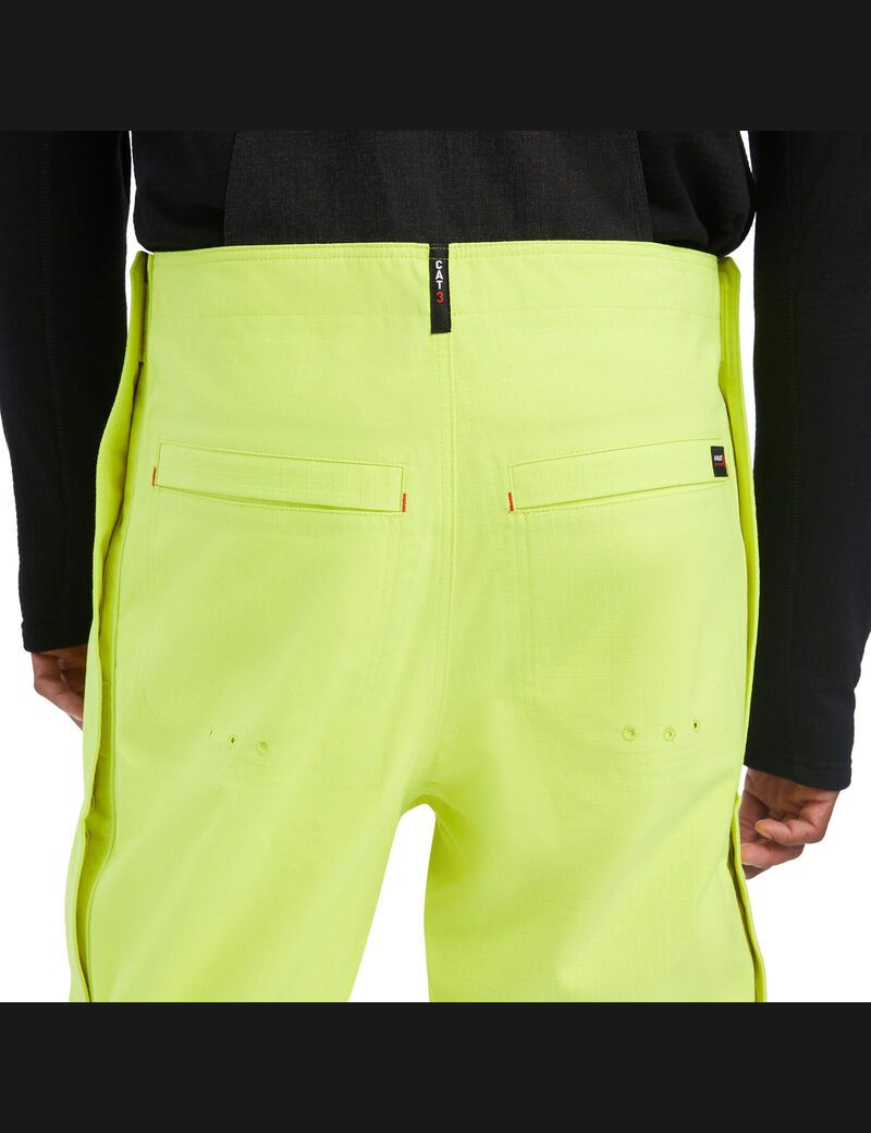 Pantalones Babero Ariat FR Hi-Vis Impermeables Amarillos | MZY617235