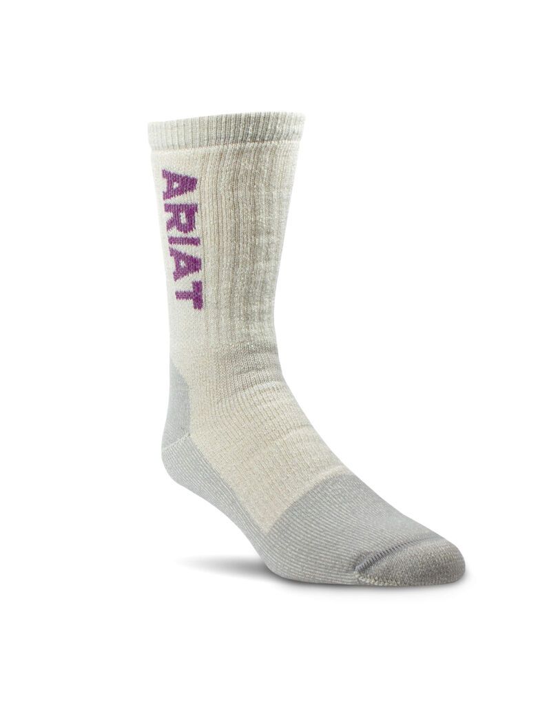 Ropa De Trabajo Ariat Midweight Merino Lana Blend Steel Puntera Trabajo Socks 2 Pair Multi Color Pack Multicolor | QNJ415237