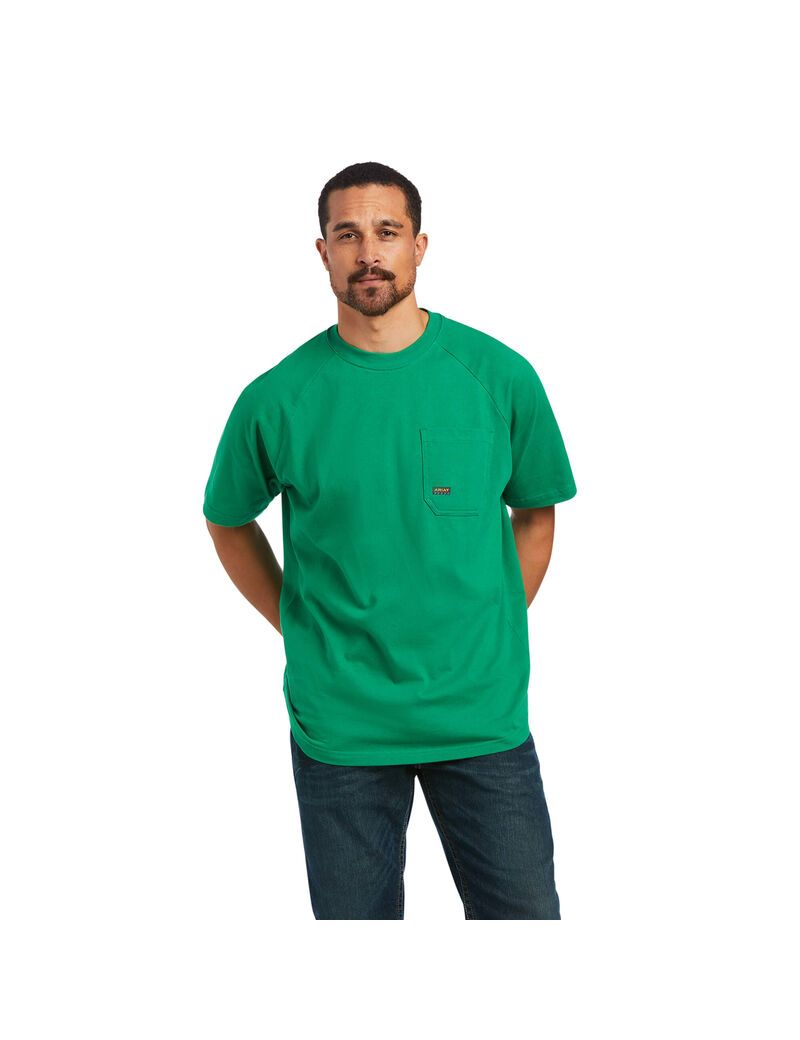 Ropa De Trabajo Ariat Rebar Algodon Strong T Shirts Multicolor | EYU973518