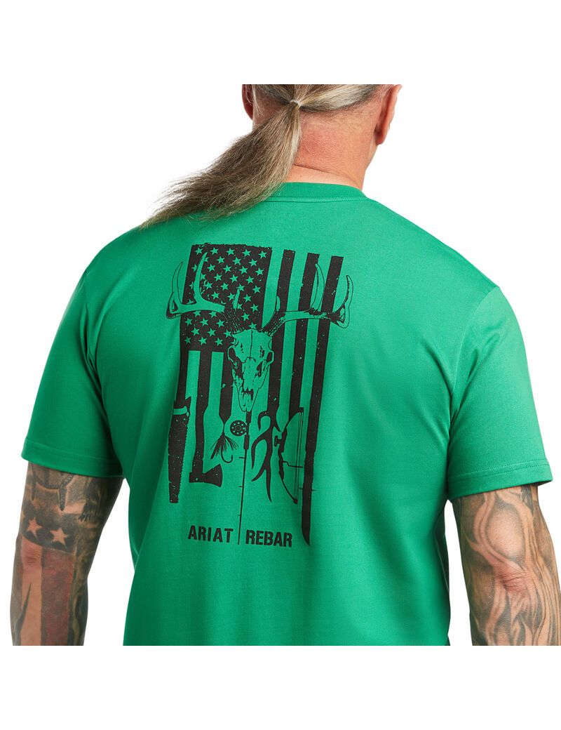 Ropa De Trabajo Ariat Rebar Algodon Strong American Outdoors T Shirts Multicolor | FES485312