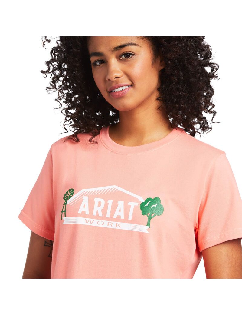 Ropa De Trabajo Ariat Rebar Algodon Strong Farm Estampados T Shirts Multicolor | KCR840975