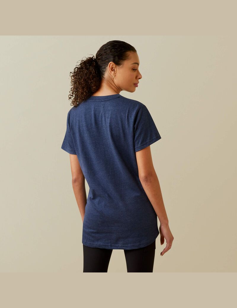 Ropa De Trabajo Ariat Rebar Algodon Strong T Shirts Azul Marino | YIS051972