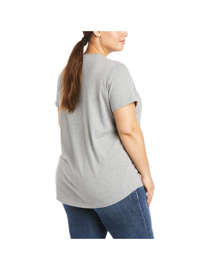 Ropa De Trabajo Ariat Rebar Algodon Strong T Shirts Grises | ZTY601937