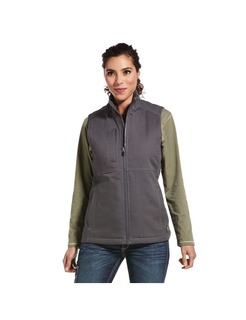 Ropa De Trabajo Ariat Rebar DuraCanvas Insulated Vest Grises | NEI503798