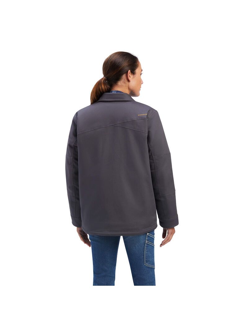 Ropa De Trabajo Ariat Rebar DuraCanvas Sherpa-Forro Coats Grises | MJW798624