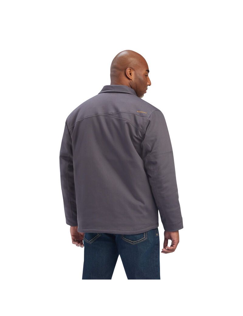 Ropa De Trabajo Ariat Rebar DuraCanvas Sherpa-Forro Coats Grises | YCQ319548