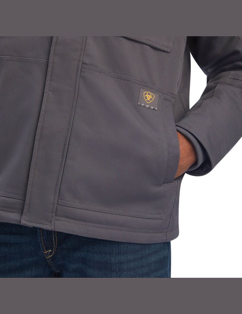 Ropa De Trabajo Ariat Rebar DuraCanvas Sherpa-Forro Coats Grises | YCQ319548