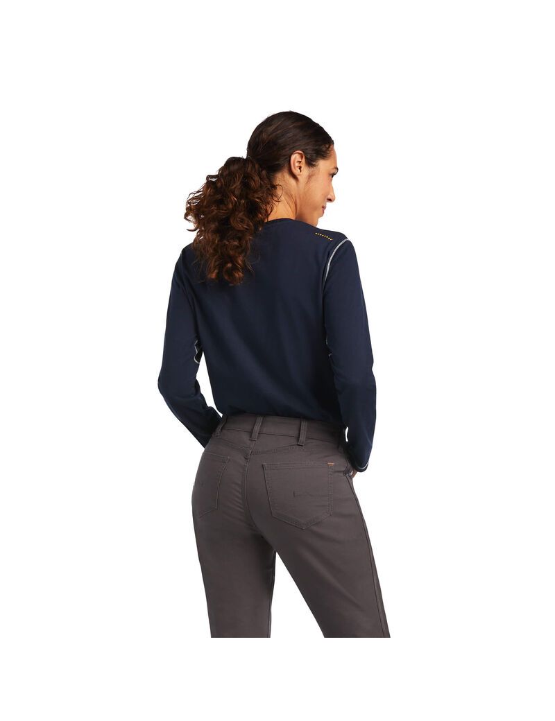 Ropa De Trabajo Ariat Rebar DuraStretch Made Tough Double Front Pants Grises | ABN108432