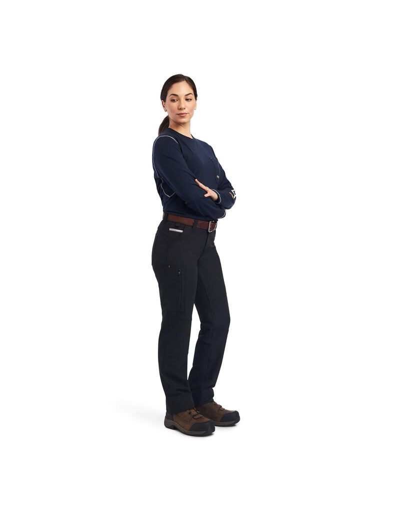 Ropa De Trabajo Ariat Rebar DuraStretch DriTEK Softshell Directo Pants Negros | UMW208961