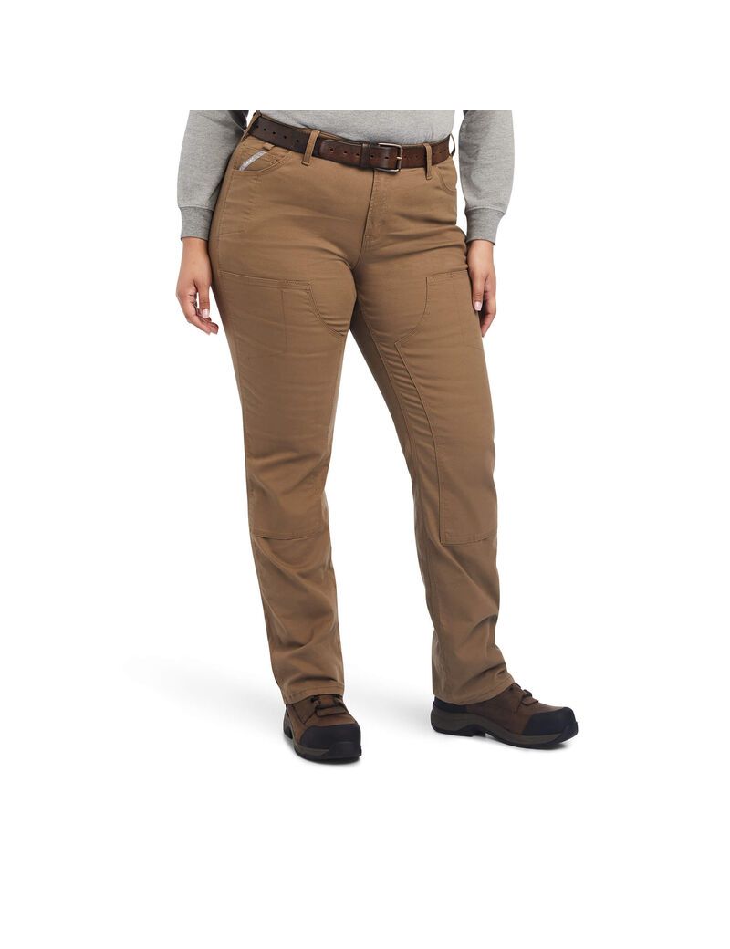 Ropa De Trabajo Ariat Rebar DuraStretch Made Tough Double Front Pants Kaki | VPK725349