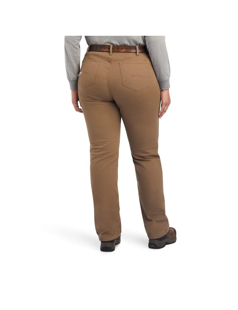 Ropa De Trabajo Ariat Rebar DuraStretch Made Tough Double Front Pants Kaki | VPK725349