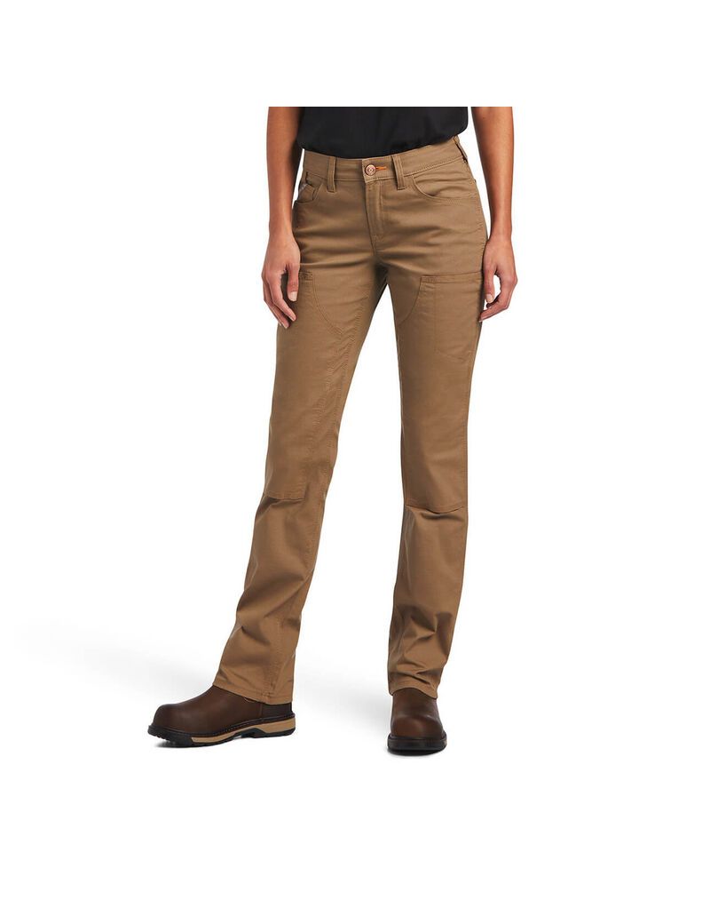 Ropa De Trabajo Ariat Rebar DuraStretch Made Tough Double Front Pants Kaki | VPK725349