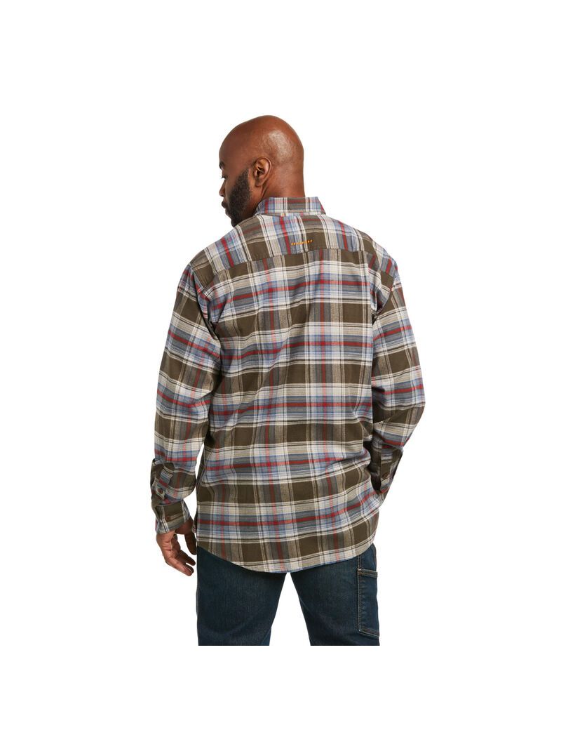 Ropa De Trabajo Ariat Rebar Flannel DuraStretch Trabajo Shirts Multicolor | SAN240986