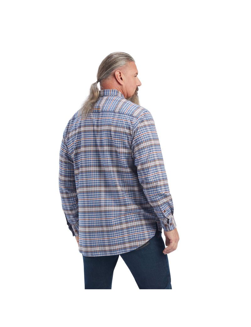 Ropa De Trabajo Ariat Rebar Flannel DuraStretch Trabajo Shirts Grises | WQZ942807