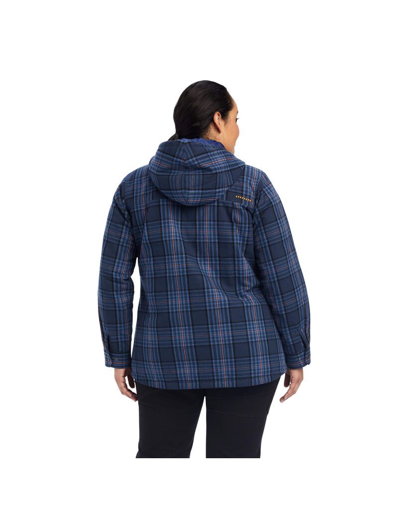 Ropa De Trabajo Ariat Rebar Flannel Shirts Jackets Azul Marino | PTN258647