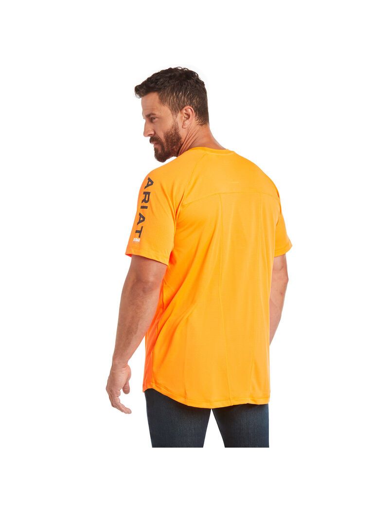 Ropa De Trabajo Ariat Rebar Heat Fighter T Shirts Naranjas | RQX362891