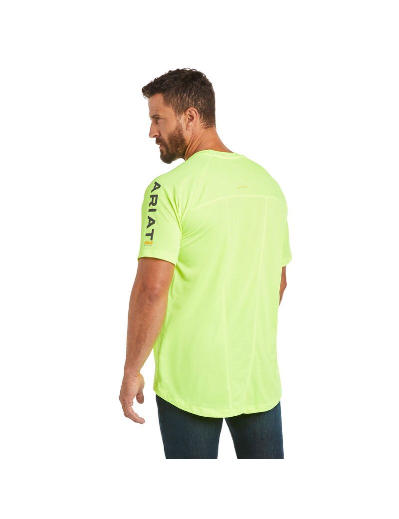 Ropa De Trabajo Ariat Rebar Heat Fighter T Shirts Verdes Claro | TDZ792830