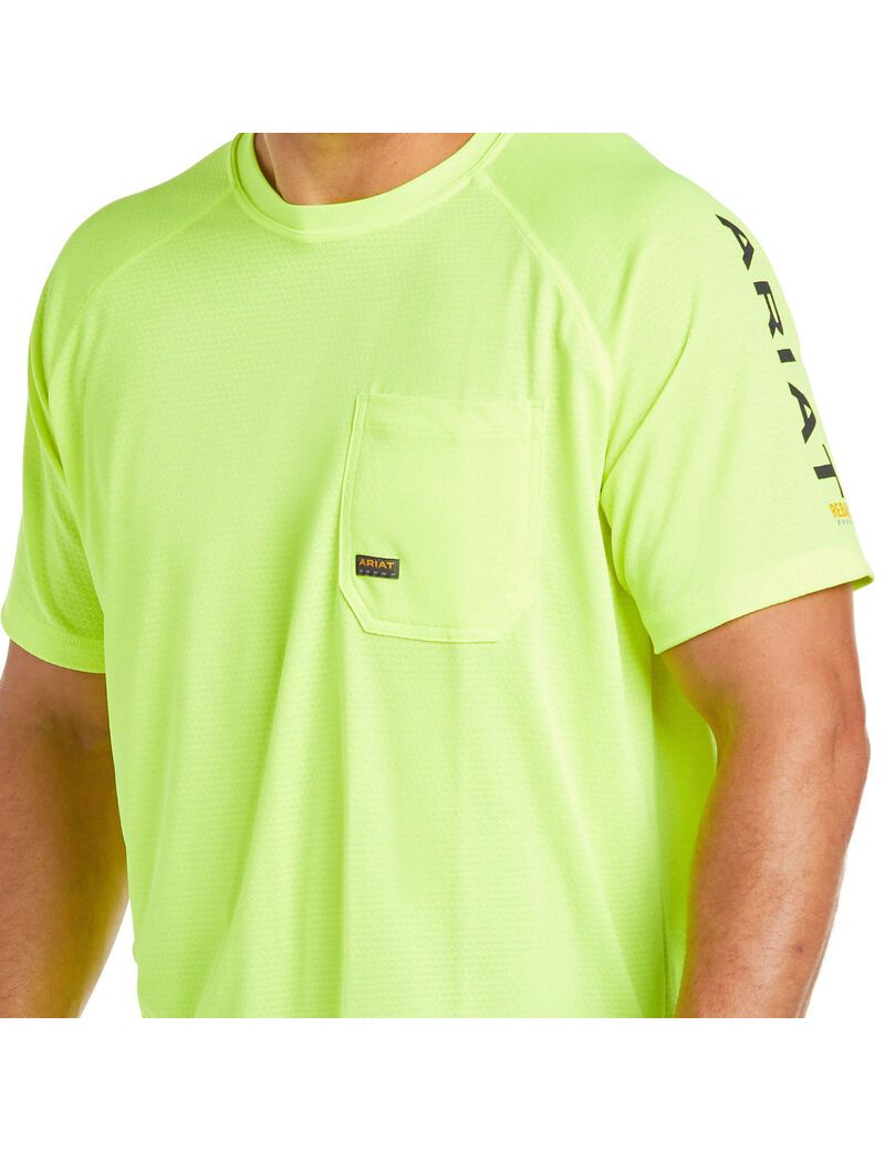 Ropa De Trabajo Ariat Rebar Heat Fighter T Shirts Verdes Claro | TDZ792830