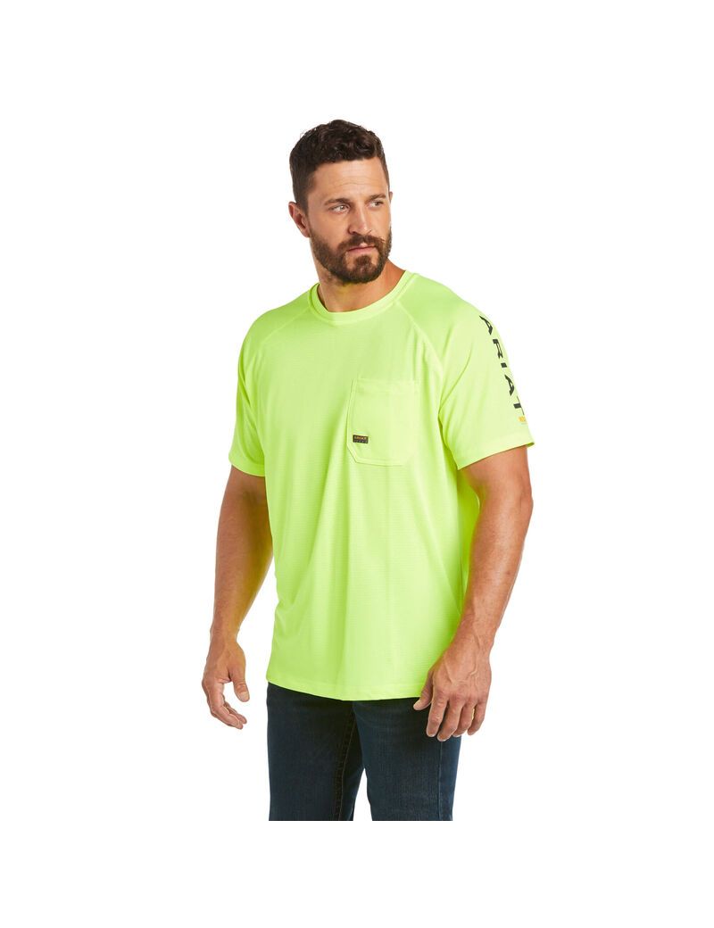 Ropa De Trabajo Ariat Rebar Heat Fighter T Shirts Verdes Claro | TDZ792830