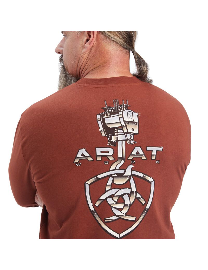 Ropa De Trabajo Ariat Rebar Heavy Lifting T Shirts Rosas | DGF436207