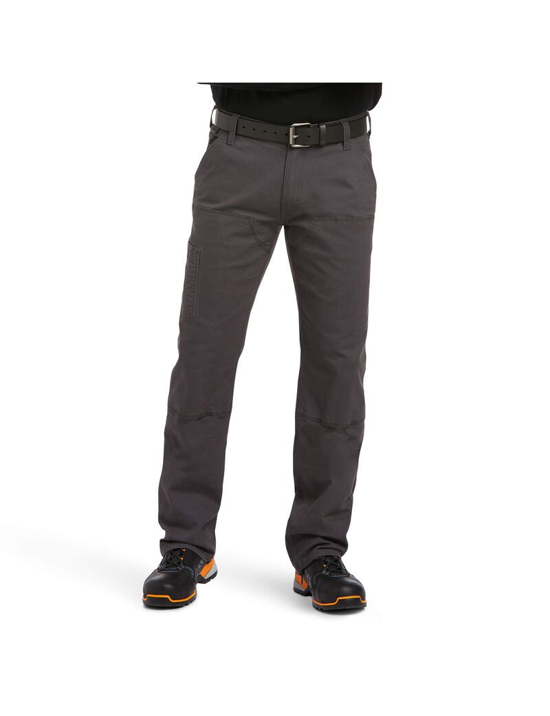 Ropa De Trabajo Ariat Rebar M7 Slim DuraStretch Made Tough Double Front Directo Pants Grises | YVP384620